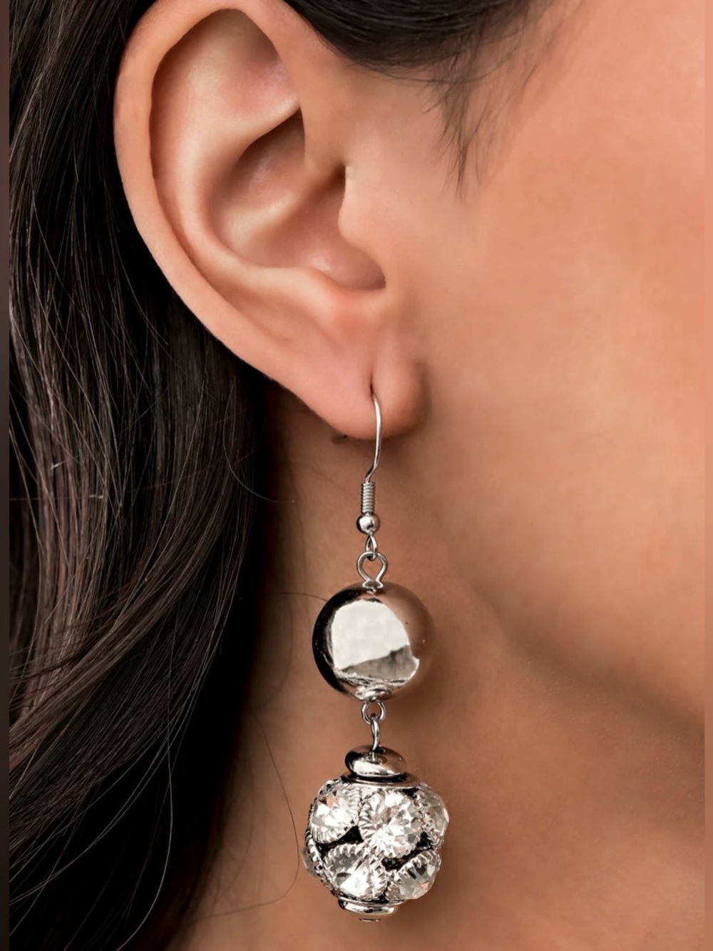 Multi-Strand Silver Statement Necklace & Earrings - Picture 2 of 5